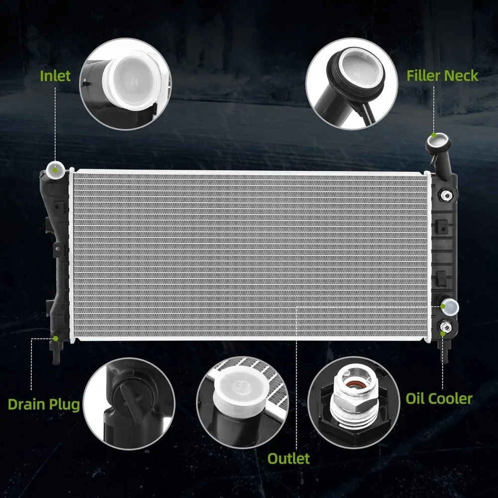 المبرد لـ 2005-2009 بويك لاكروس، 2005-2008 بونتياك جراند بريكس، و 2004-2005 شيفروليه إمبالا