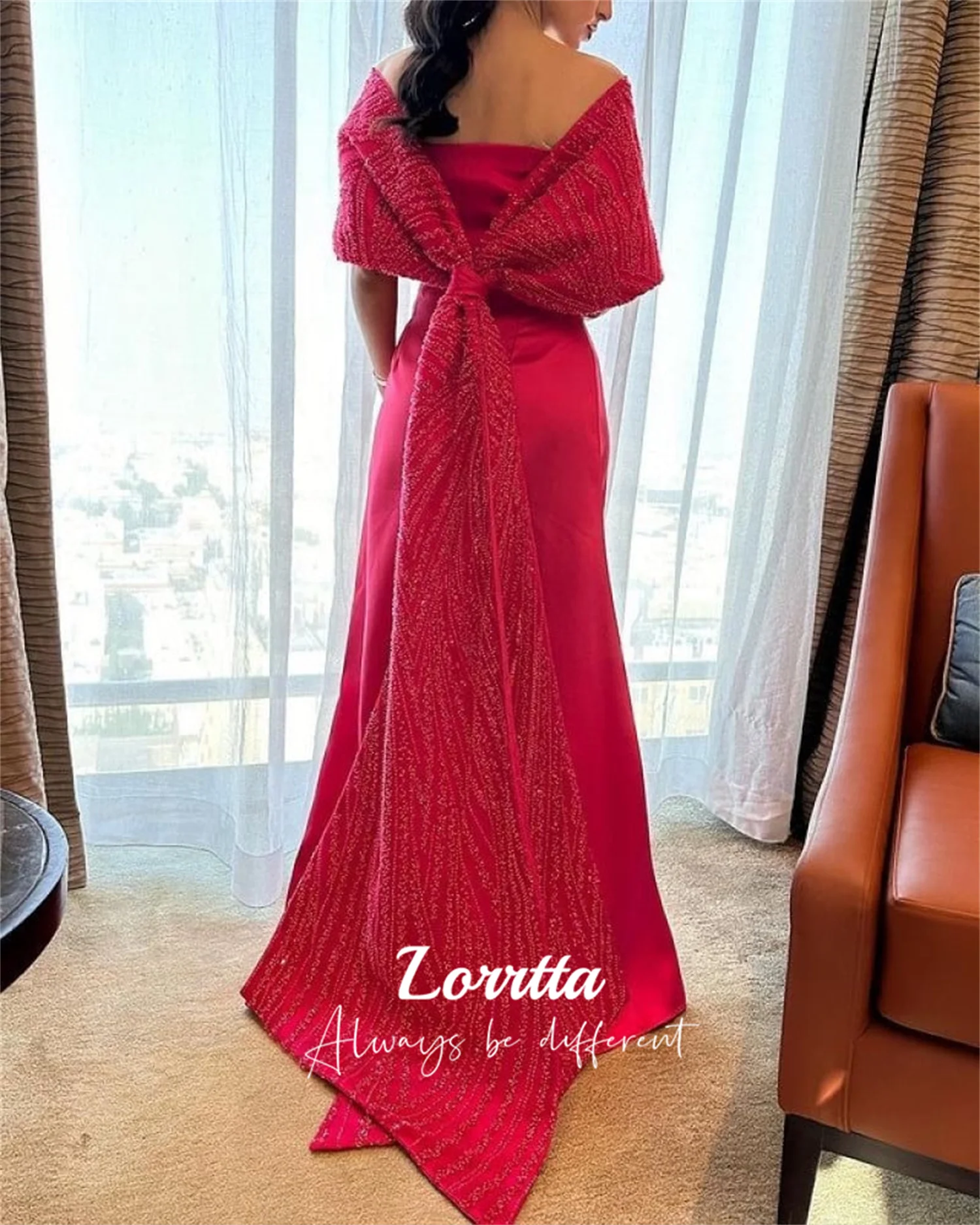 Lorrtta Off Shoulder Sequin Ball Gown Mermaid Party Dress Long Formal Women's Evening Gown Evening Gown Customized