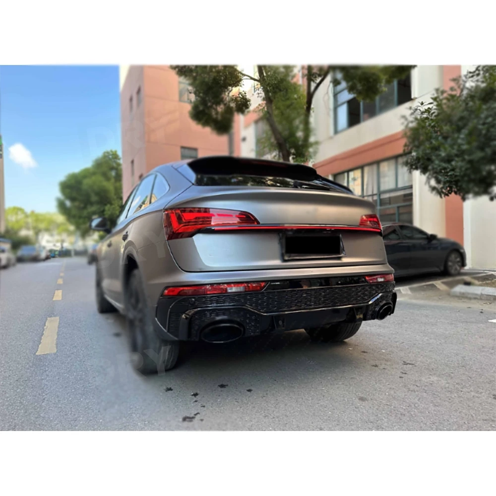 الناشر الخلفي الشفاه الوفير المفسد العادم الأنابيب الذيل نصائح لأودي Q5 RSQ5 Sportback 2020 2021 2022 2023 مجموعات هيكل السيارة اكسسوارات