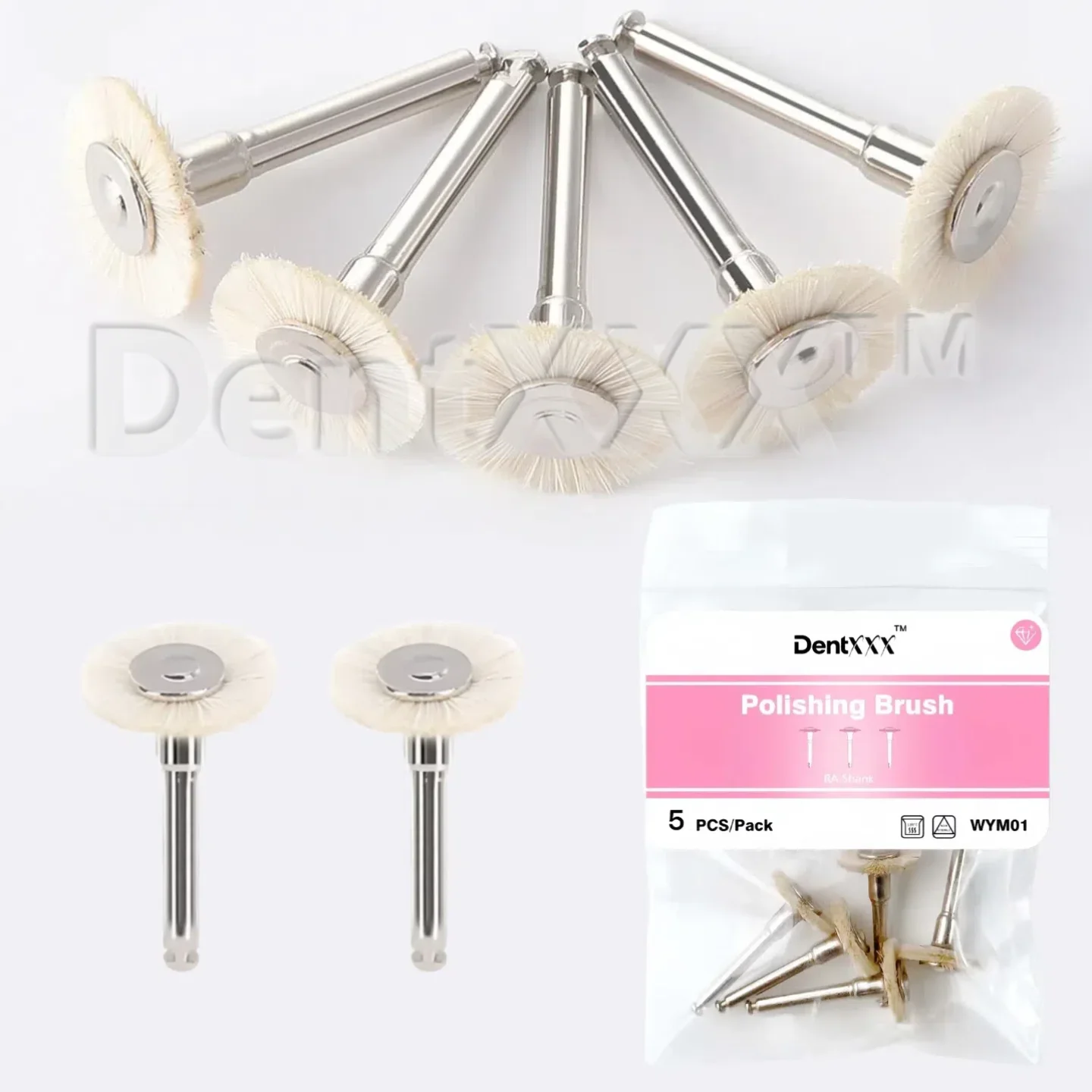 5Pcs/Pack Polishing Brush Felt Wheel Wool Cotton Polishing Brushes Polishers for Rotary Tools 2.35mm Polishing Wheel