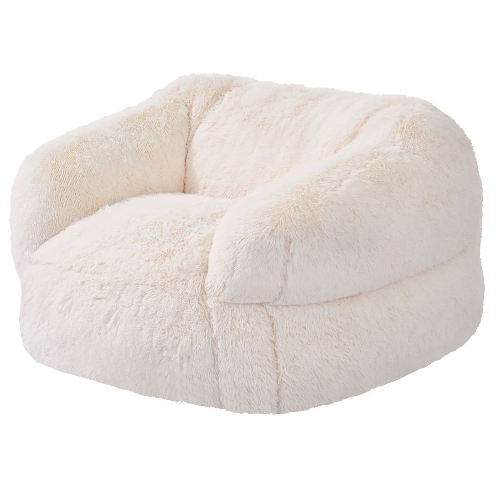 

Bean Bag Chair, BeanBag Sofa Chair with Armrests for Adults, Fluffy Plush & High-Density Foam Filling Adult Bean Bag with