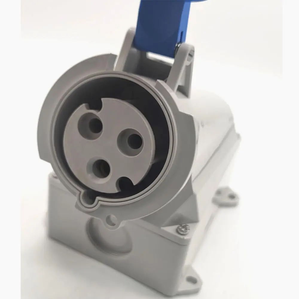 IEC60309 Waterproof Industrial CEE Connector Socket 3Pin 32A 230V 2P+E IP44 (Type-1）