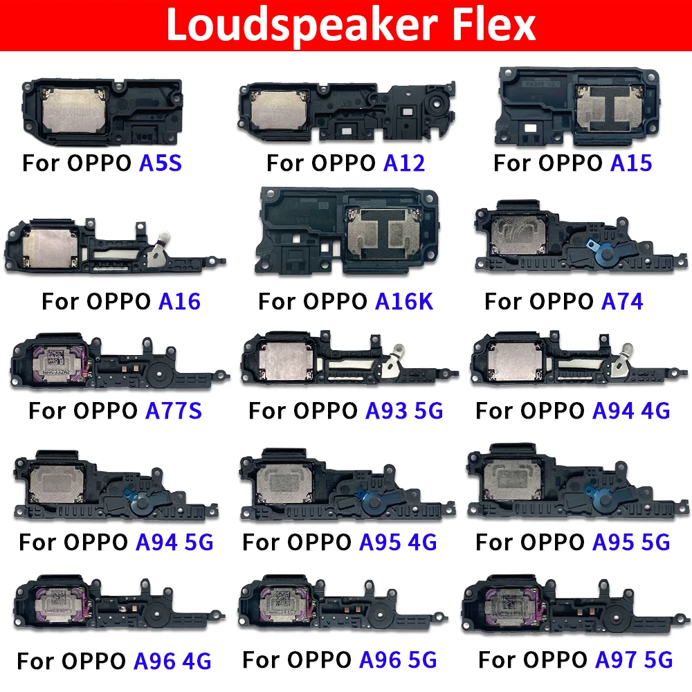 For OPPO A5s A12 A15 A16 A16K A74 A77s A78 A93 A94 A95 A96 A97 4G 5G Buzzer Ringer Loud Speaker Loudspeaker Flex Cable Ribbon