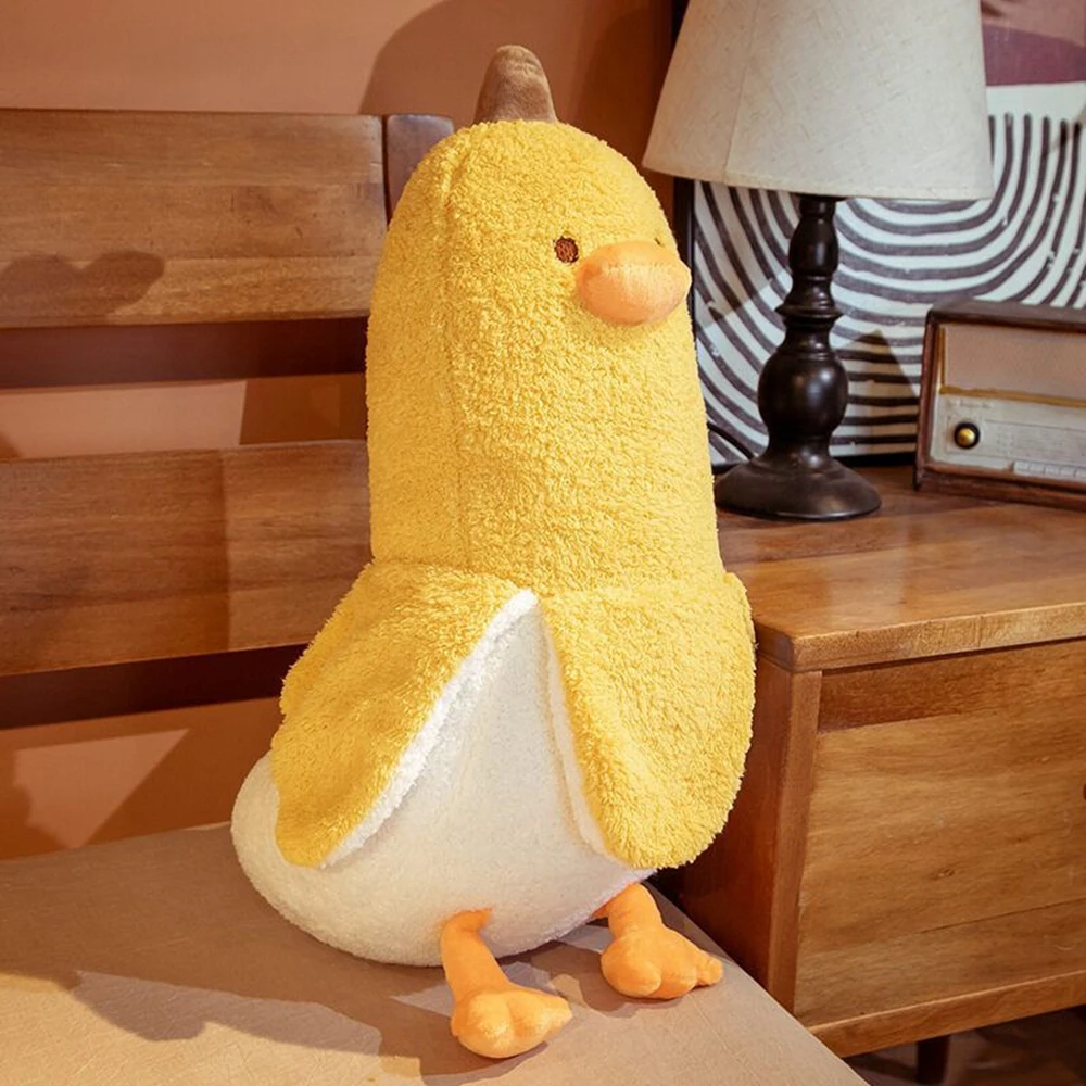 New Banana Duck Funny Plush Toy Large Leg Super Soft Sleeping Pillow Doll To Children's Birthday Christmas Gift