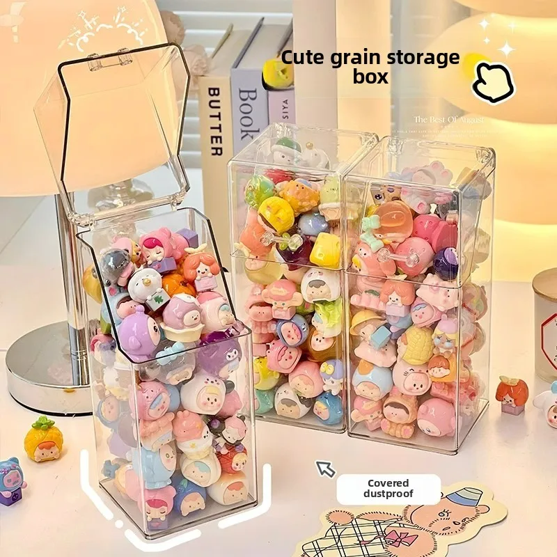Mengli Figure Storage Box, Dust-proof Display Box with Lid, Transparent Acrylic Display Stand, Desktop Blind Box, Storage Box