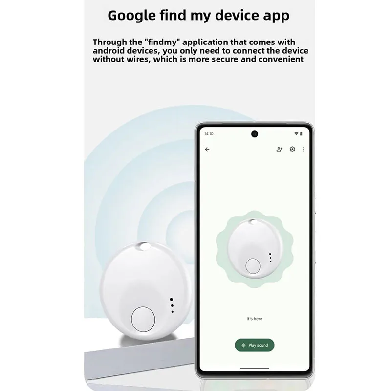Anti-Verlust-Gerät, Bluetooth-GPS-Tracker für Android-Telefone, funktioniert mit Google Find My App, Haustier-Schlüsselfinder für Xiaomi, Samsung Pixel