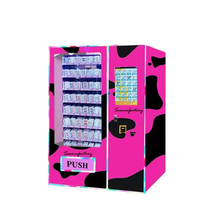For Cosmetic Makeup Combo Vending Machine Wigs Eyelash Beauty Products Kiosk Led Light Credit Card Payment SDK 21.5 Inch