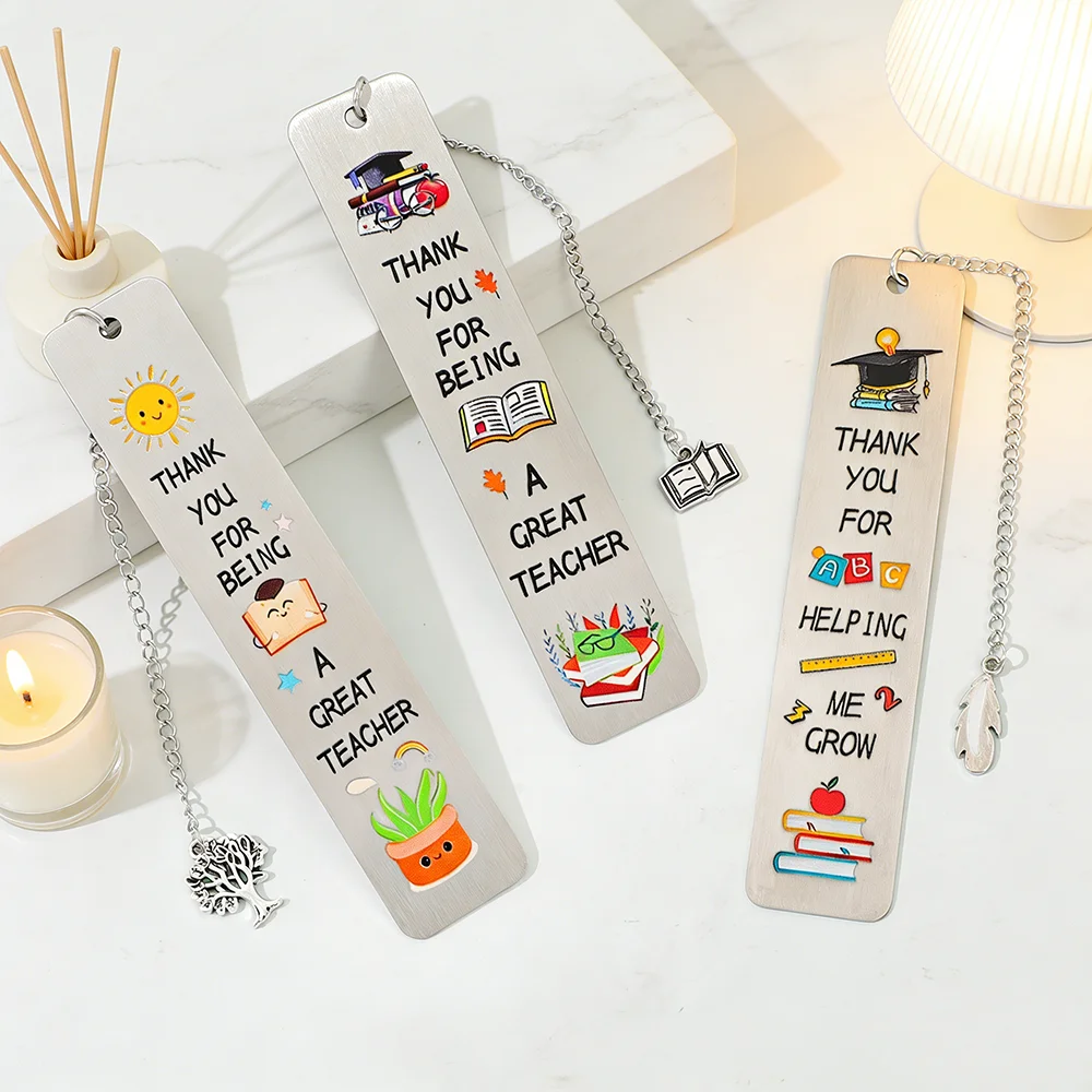 

Thanks Teacher Metal Bookmark Teacher Gift Thanksgiving Gift Teacher Day Gift Student School Supplies Teacher Office Stationery