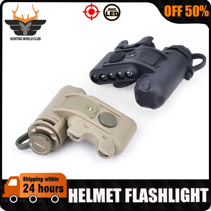 WADSN Tactical Helmet Flashlight Mpls GEN 2 White Red LED For IR For Signal Helmet Light Fit Outdoor Hunting Airsoft Accessories