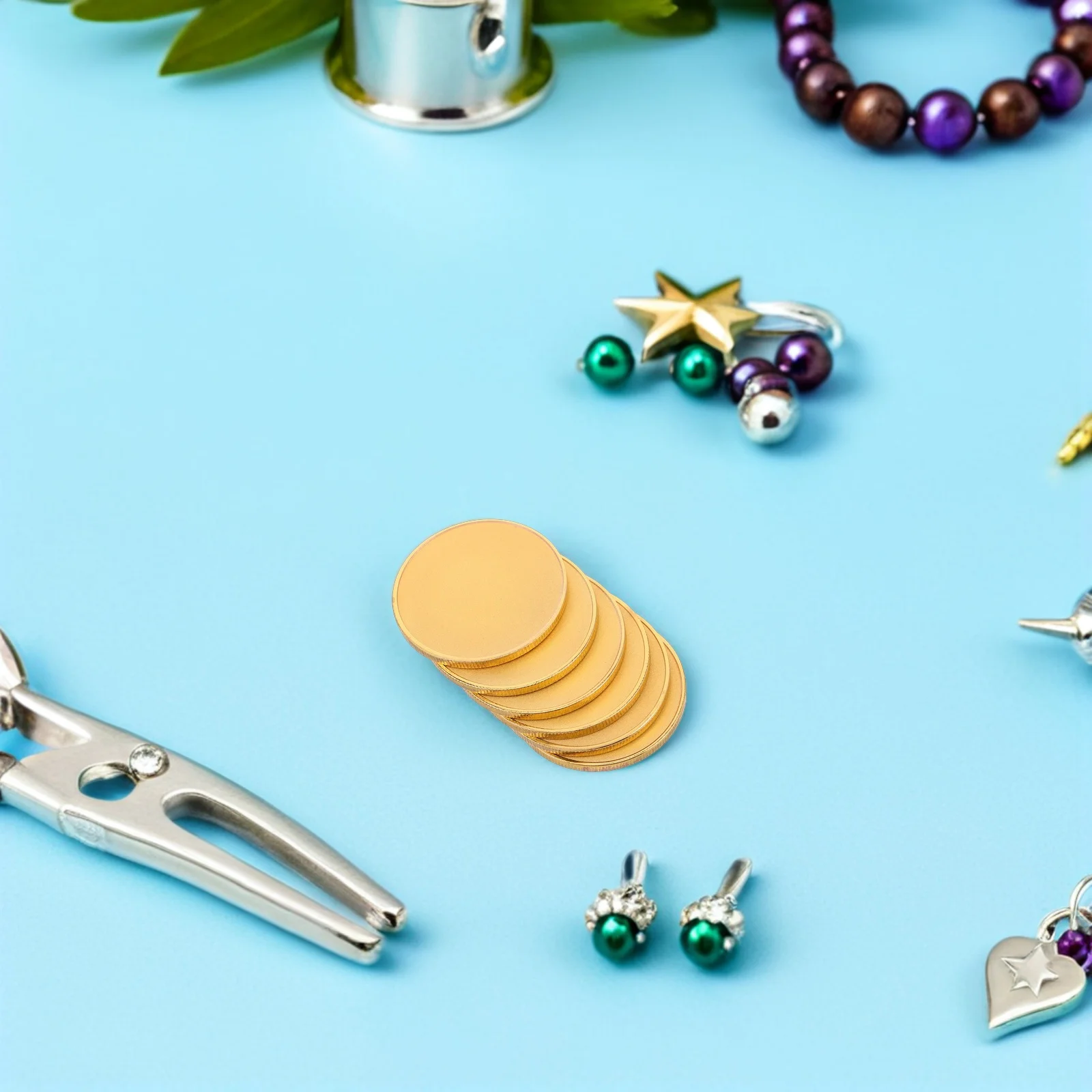 8Pcs Blank Challenge Coin 40Mm Round Metal Engraving Blanks for Laser DIY Commemorative Jewelry Token Craft Projects