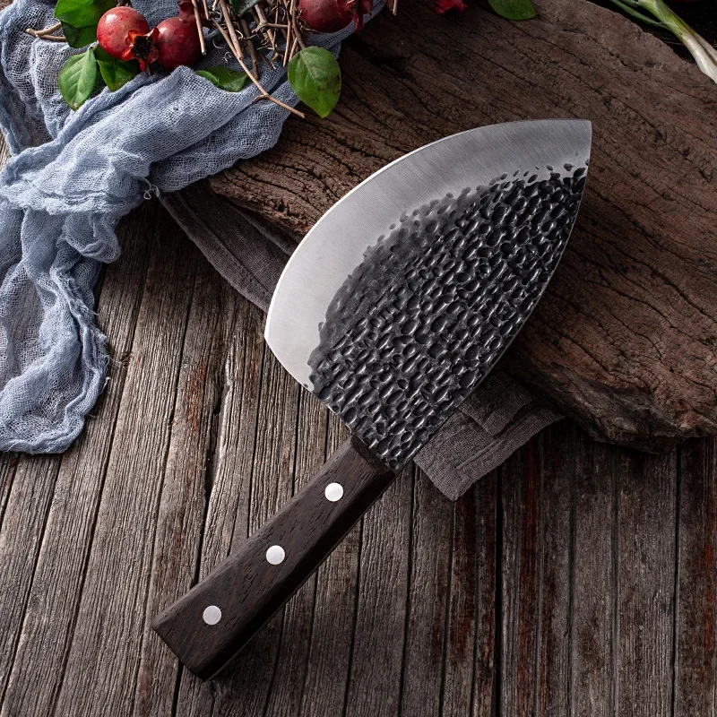 Tuna Fish Knife Hand Forged Butcher Chef Slicing Knife High Carbon Steel Full Tang Fillet Knife Kitchen Tools Wood Handle Knives