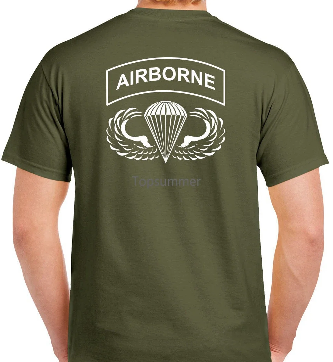 

Airborne T-Shirt 2 Sided Tee 82Nd 101St Paratrooper 0027 2 Printed T Shirt 2018 Fashion Brand