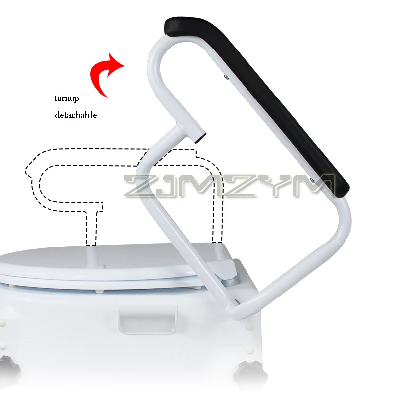 Raised Toilet Seat Height Adjustable Raised Toilet Seat With Flip Up Armrest Bathroom Safety Commode Seat For Elderly Pregnant