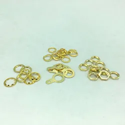 Tuercas de tornillo SMA de 100 piezas, 6,35mm, 1/4-36UNS-2B, arandelas espaciadoras, almohadillas de resorte, Pestaña de soldadura, terminal para RP-SMA de 6mm, estándar hembra SMA
