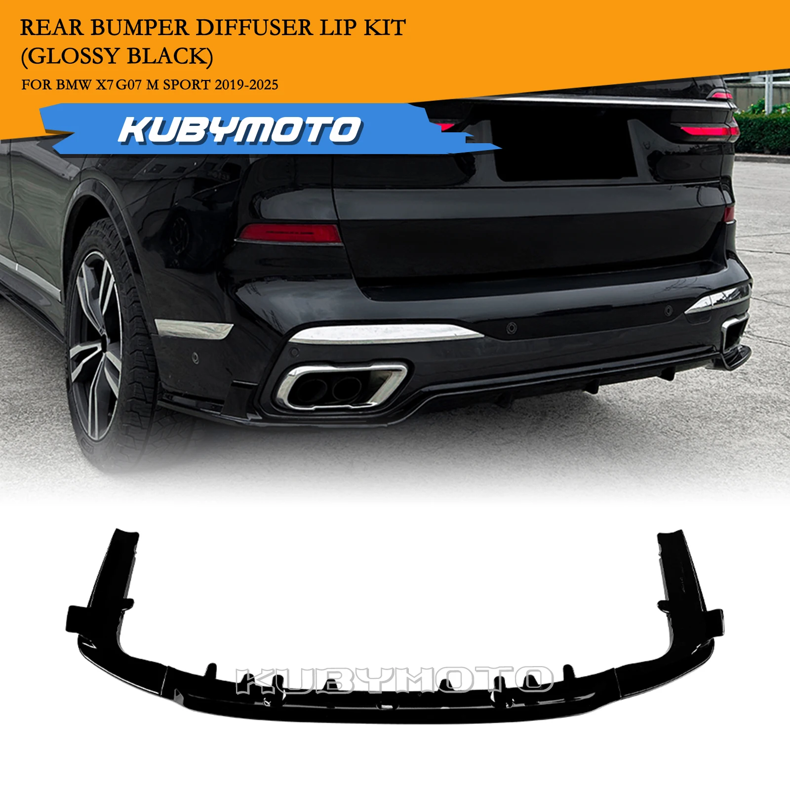 

Car Rear Diffuser Bracket Lip Boot Lower Spoiler Splitter For BMW X7 G07 M Sport 2019-2025