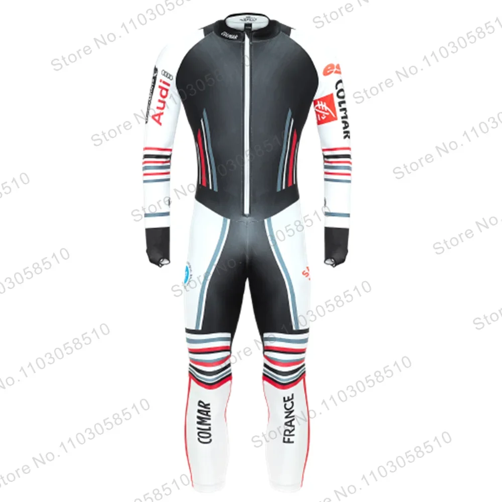 GS Non-Padded Speed Race Suit Performance GS MEN Race Ski Suits Winter Flange Jumpsuits One Piece Downhill Speed GS Set image 3