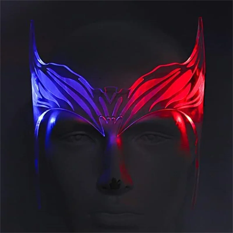 Bulex 2022 LED Scarlett Phù Thủy Sáng Lên Mũ Trụ Wanda Maximoff Thái Cosplay Phát Sáng Mũ Bảo Hiểm Trang Phục Hóa Trang Halloween Đạo Cụ