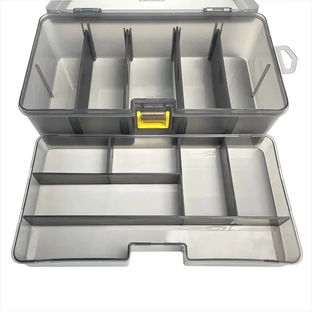 

Double Layer Fishing Tackle Box Flip Cover Plastic Lure Hook Storage Case Portable Waterproof Bait Storage Container