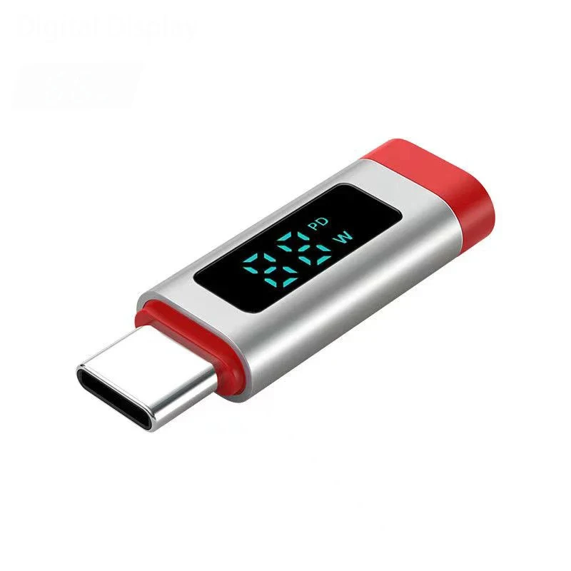 USB Type C Tester Monitor with LCD Screen Digital Charging Cable Converter Plug Adapter Monitoring Charging Speed Power