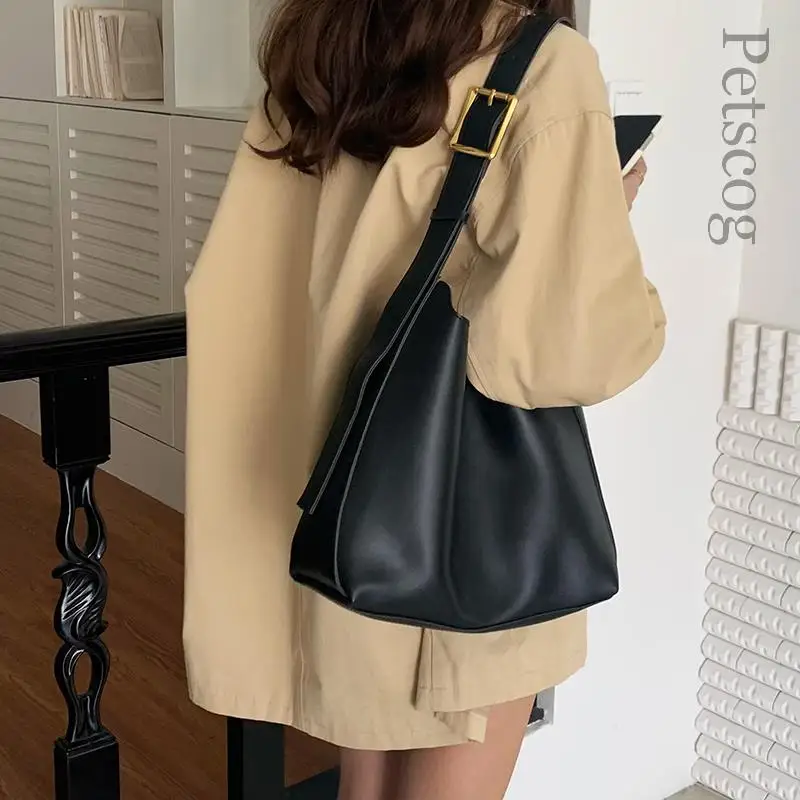 Women\'s Bag New 2024 Large Capacity Bucket Bag Vintage Luxury Crossbody Bags Brown Fashion Casual Travel Shopper Tote