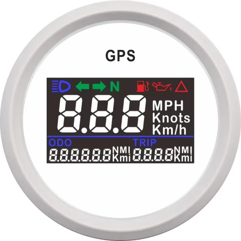 52mm Digital GPS Speedometer Speed Gauge Odometer for 12/24 Volts New Condition for Cars Motorcycles Trucks Yachts
