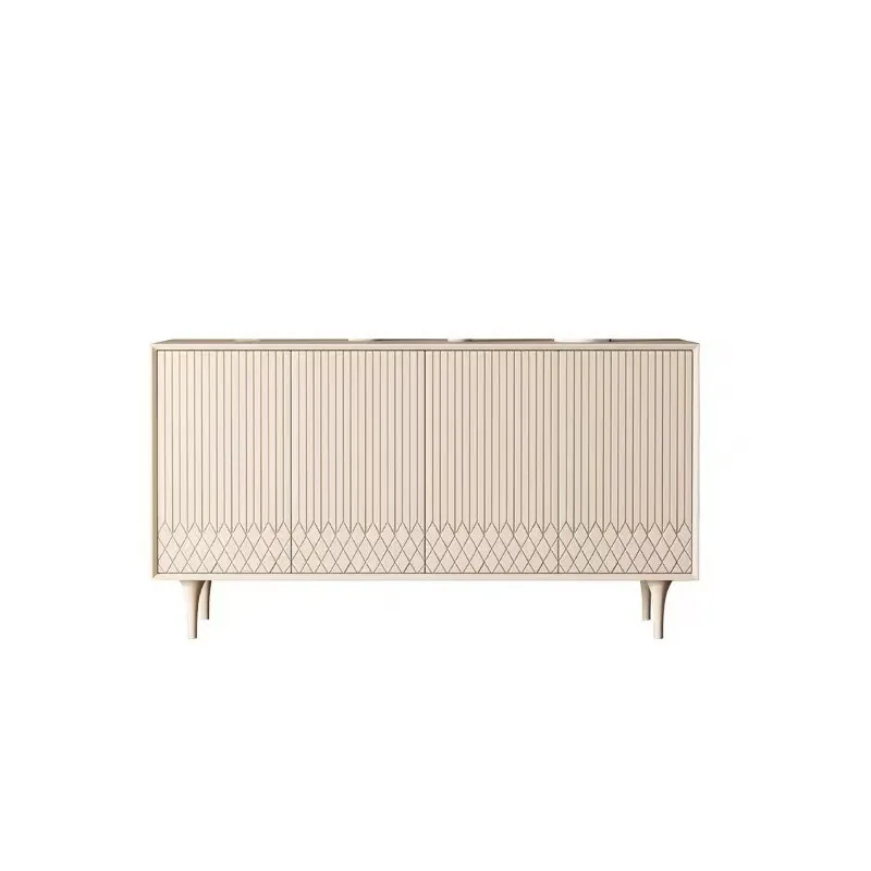 

Light Luxury Foyer Entrance Cabinet Nordic Living Room Partition Decoration Cabinet Cream White Restaurant Tea Cabinet
