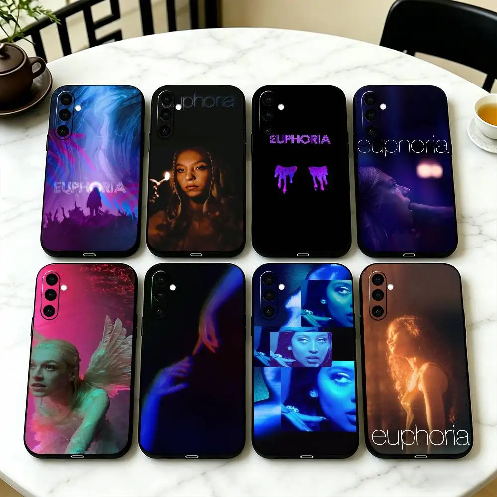 American TV Series Euphorias Phone Case Black Silicone Soft For Samsung Galaxy A73,A72,A71,A70,A53,A52,A51