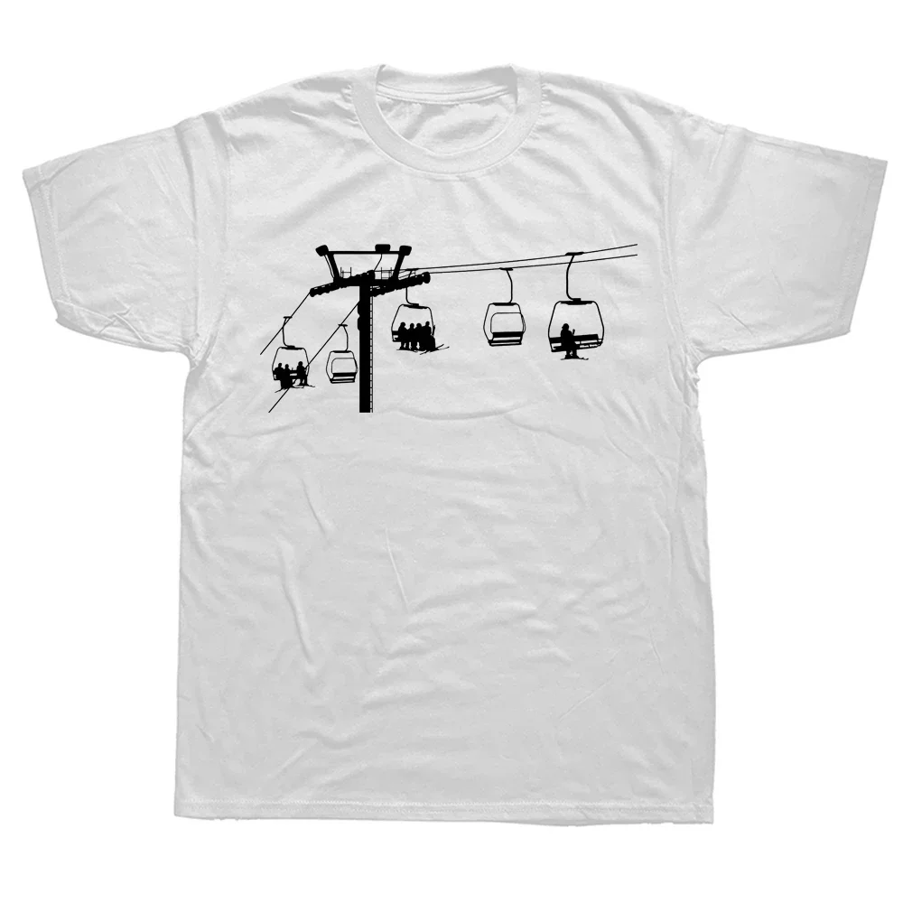 

Новая женская футболка Ski Lift с принтом лыжной тематики, уличная одежда, с коротким рукавом, круглым вырезом, летняя женская футболка, топы, одежда