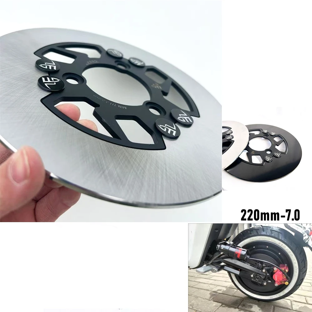 ZF 220mm*70mm Motorcycle Front Rear Brake Disc Floating Disc For Yamaha BWS RSZ Ninebot Niu N1S Scooter Dirt Pit Bike Modify