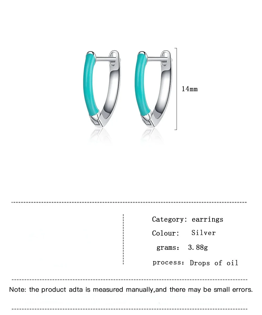 Korean Letter V Shape Hoop Earring For Women Girls Pink Blue Enamel Huggie Earrings Party Wedding Trendy 2023 New Jewelry Gift