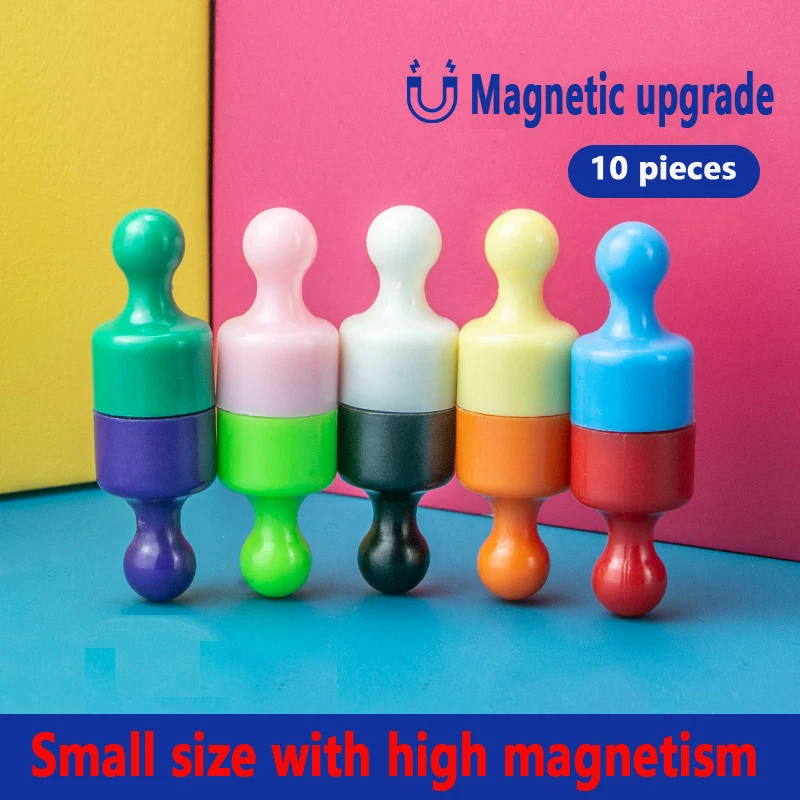 10 Pcs Fridge Magnets Super Strong Magnets Neodymium Magnet Pushpins Sucker Thumbtack Magnetic Push Pin for Whiteboard