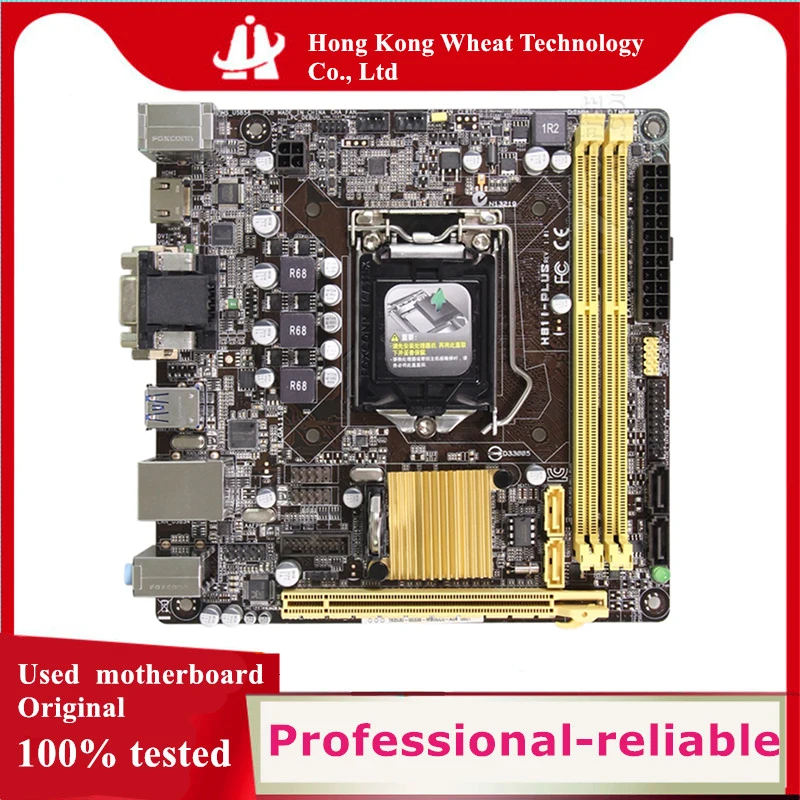 For Intel H81 H81I-PLUS MINI ITX motherboard Used original LGA 1150 LGA1150 DDR3 16GB USB2.0 USB3.0 SATA3 Desktop Mainboard