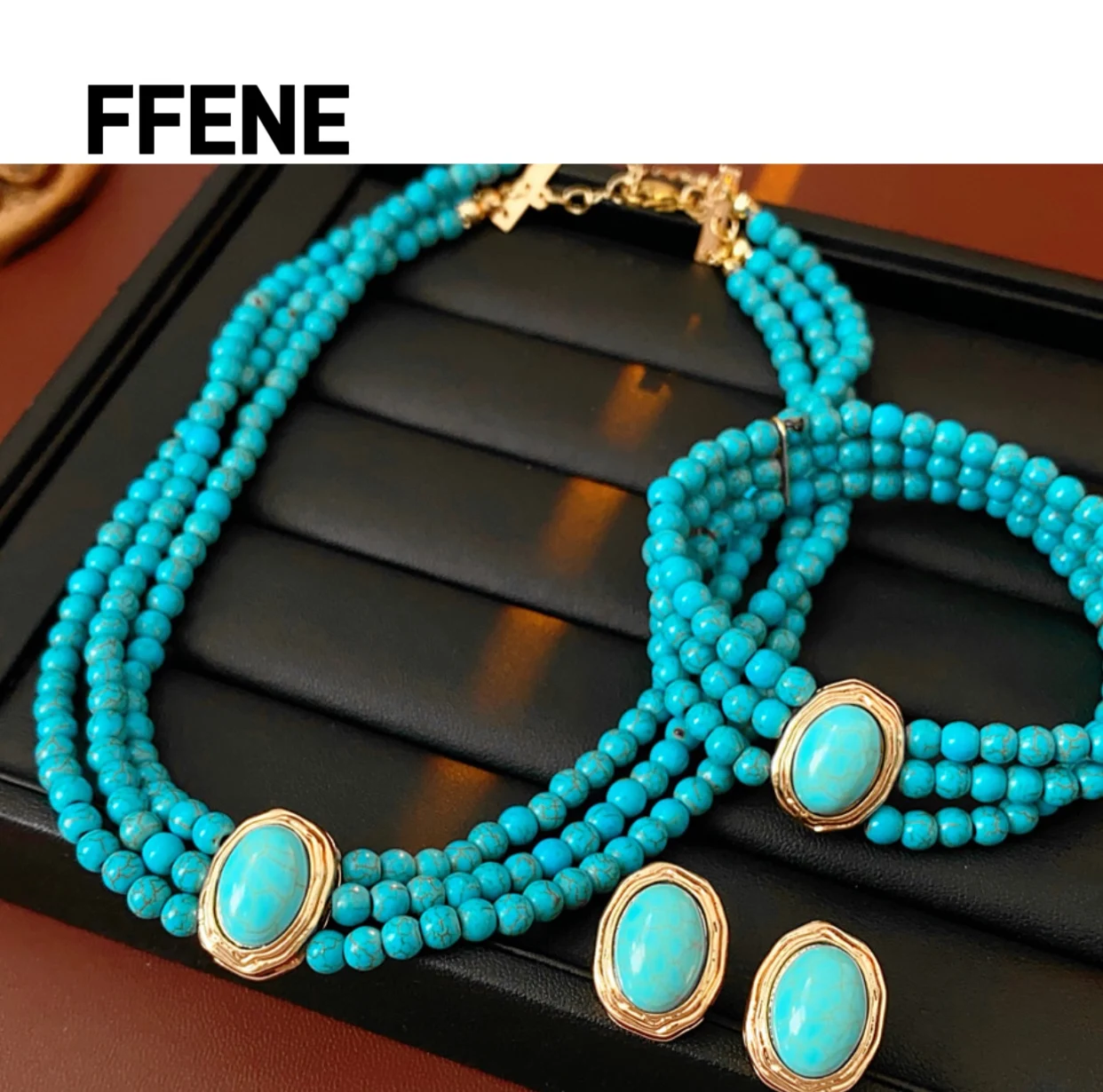 

Hot-selling multi-layer luxurious and high-end necklace, bracelet, earrings set, fashionable and versatile bohemian jewelry