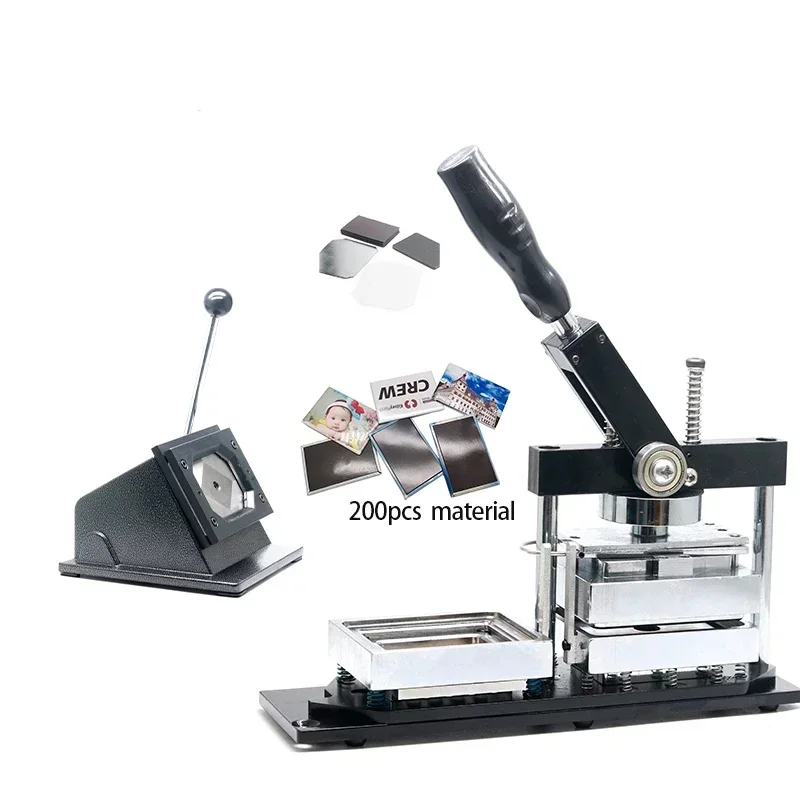 

Rectangle Shape 80*53cm Fridge Magnet Button Badge Making + 80*53mm Paper Cutter + 200pcs Fridge Magnet