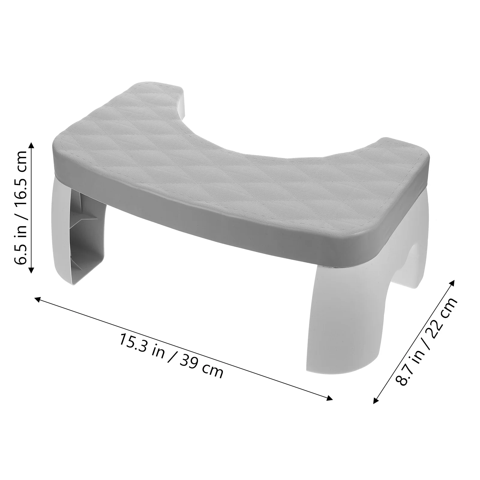 Taburete de plástico con reposapiés para adultos, silla de ducha en cuclillas para postura de baño