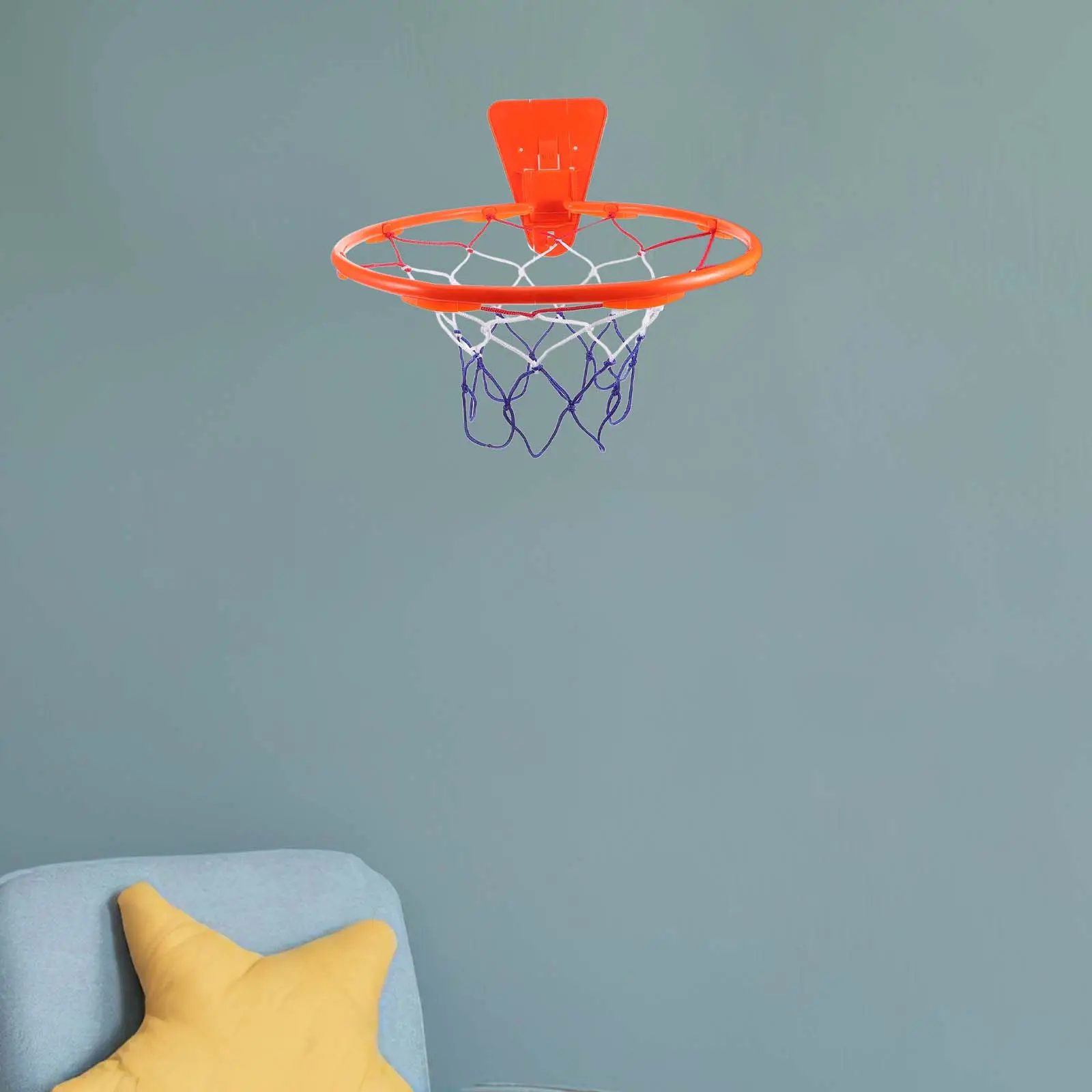 Indoor Hanging Basketball Frame for Children Wall Mounted Basketball Hoop Plastic Rim Suitable for Doors Walls Yards Home Sports - view 5