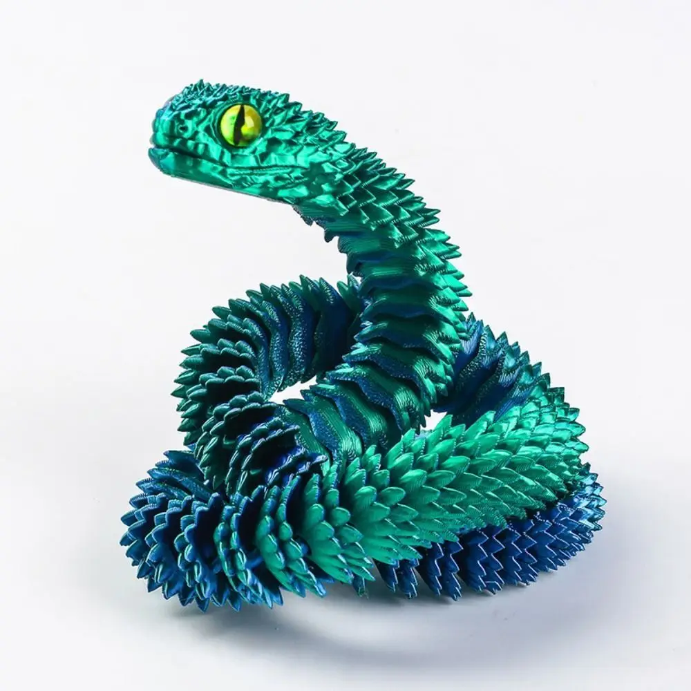 

Realistic 3D Printed Snake Toy 30/45/60cm Multicolor Simulated Snake Ornament PLA Home Decor Animal Simulation Model