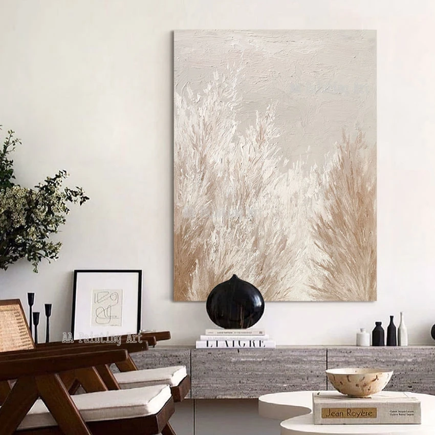 Wall Canvas Picture Murals Art, Modern Palette Knife Texture, Oil Painting Hand Item, Unframed Home Goods Showpieces, Free Ship