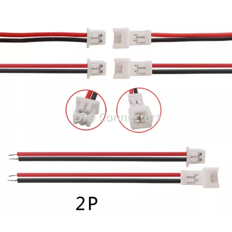 10Pairs JST 1.25 Male Female Wire Connector Pitch 1.25mm 2P 3P 4P 5P 6P JST Plug Jack Terminal Cable Connector Length 10CM