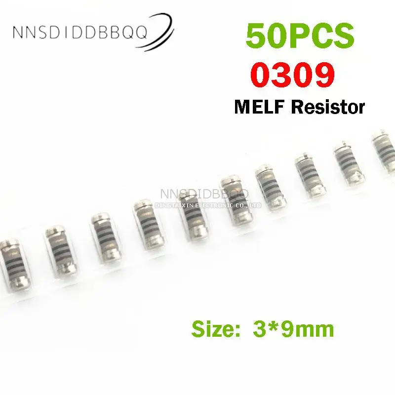 50PCS SMD MELF Resistor 0309 1W 0.33R 0.39R 0.47R 0.5R 1W 5%  Wire-wound Metal Film Precision Resistor