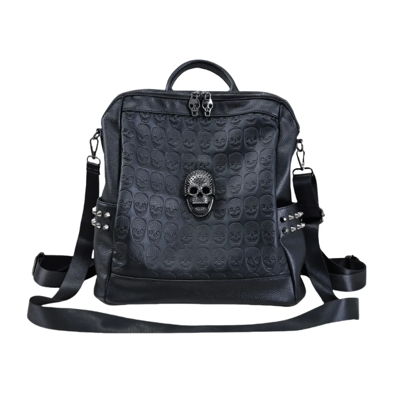 Fashion School Bag Skull Themed Backpack Women Shoulder Bag Daypack for Student