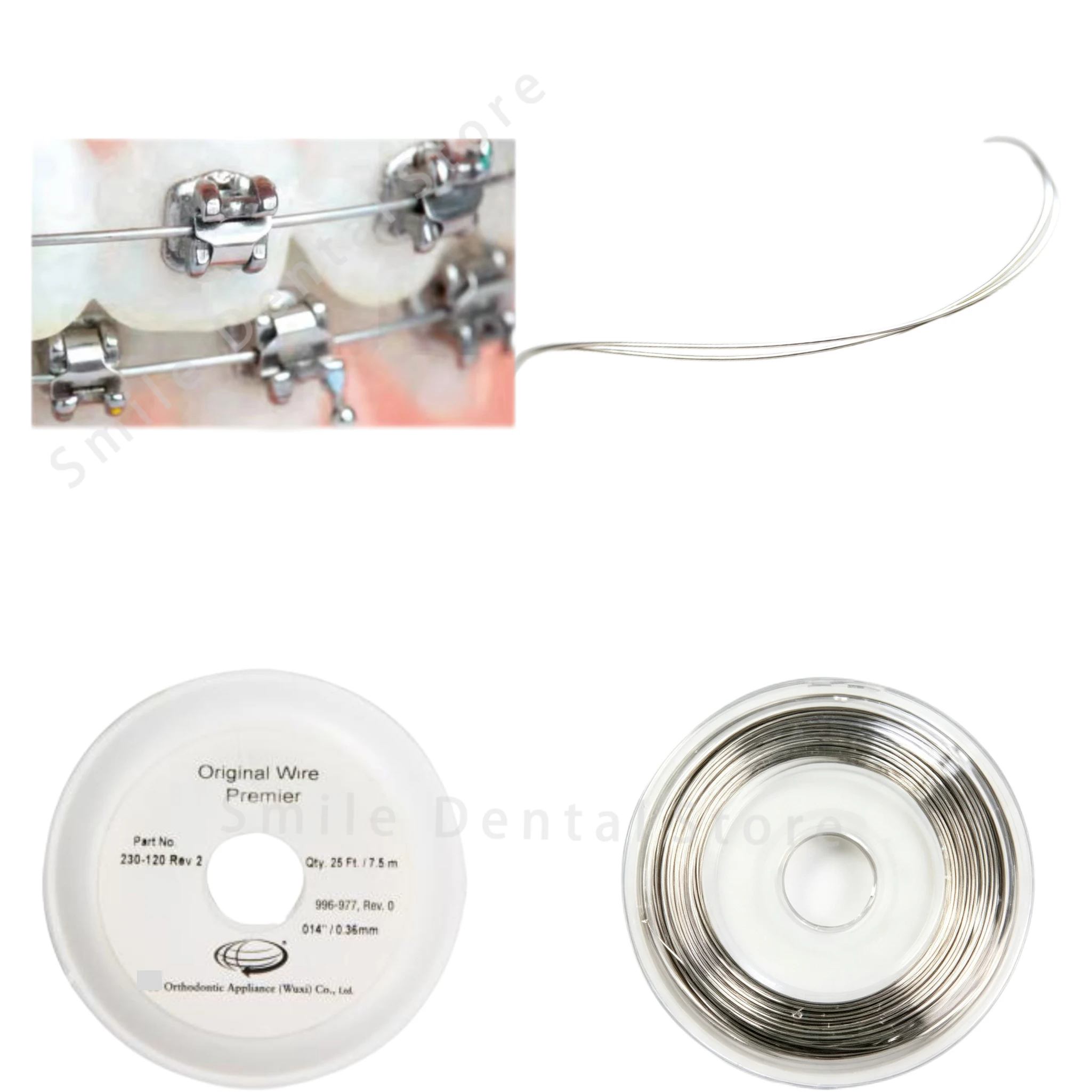 Stainless Steel Orthodontic Round Arch Wire 7.5m/Roll Multiple Sizes Medical Dental Archwire for Teeth Alignment & Space Closure