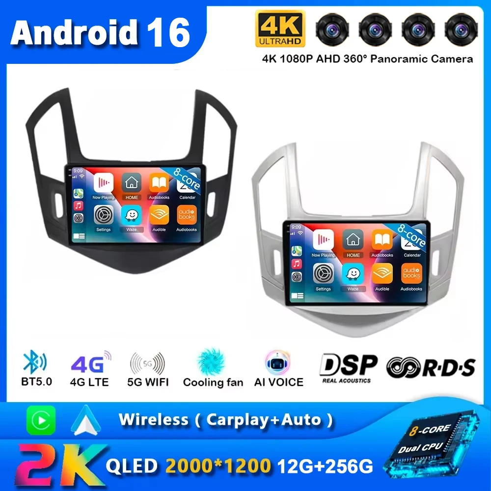 Android 16 für Chevrolet Cruze J300 J308 2012 - 2015 Autoradio-Navigations-Multimedia-Player GPS WiFi+4G Video Carplay BT Stereo