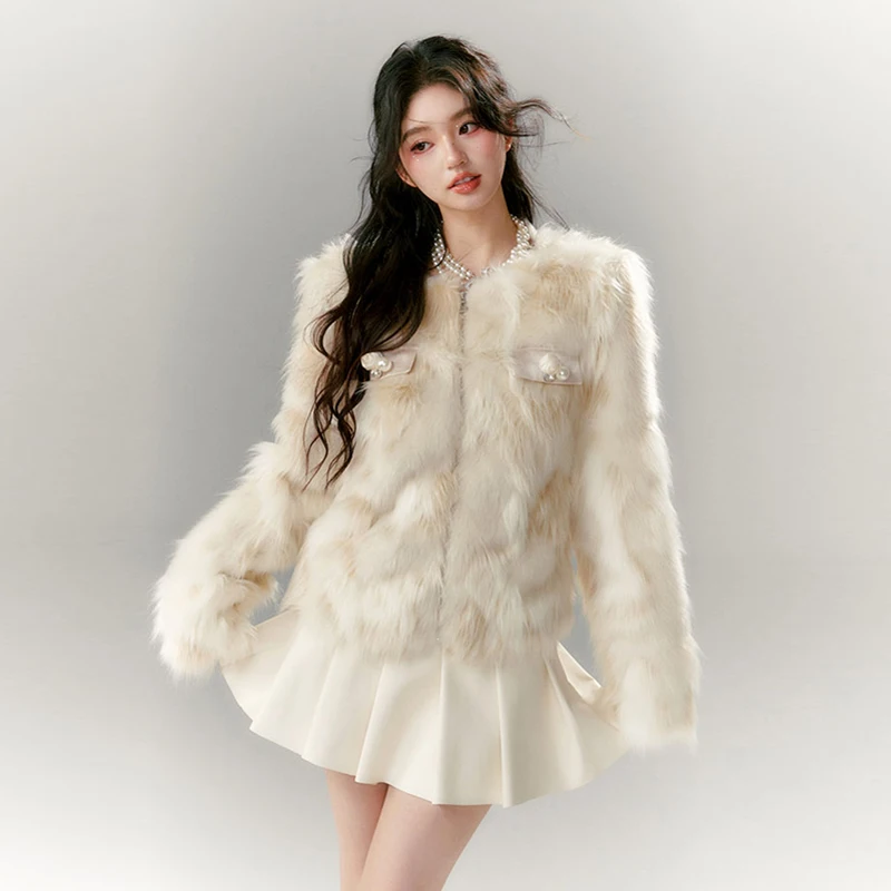 MiiiiX Retro Elegant Imitation Mink Fur Coat Women's Short Jacket 2024 Winter New Double-faced Fur Loose Soft Thicken Outerwear