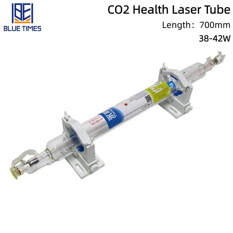 Bluetimes 700C CO2 Laser Tube 38-42W Length 700mm Dia 50mm for DIY Laser Engraver Cutter Industrial Grade Replacement Tube