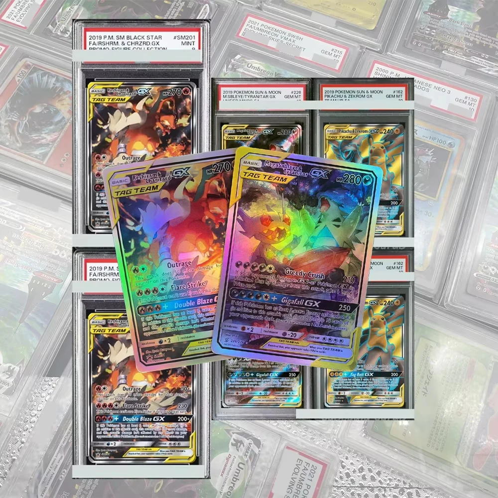 

SM201 2019 #226 Unified Minds Mega Sableye&Tyranitar Gx FA DIY Proxy PTCG Graded Collection Card GEM MT10 Card Holographic Label