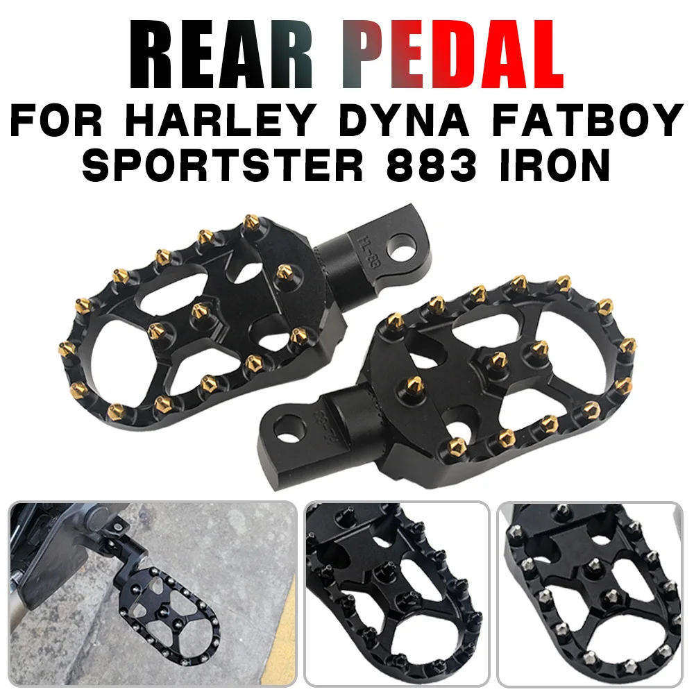 

Для Harley-Davidson Dyna Fatboy Iron 883 Sportster мотоциклетные широкие подножки с ЧПУ алюминиевая регулируемая подставка для ног передняя и задняя подножка