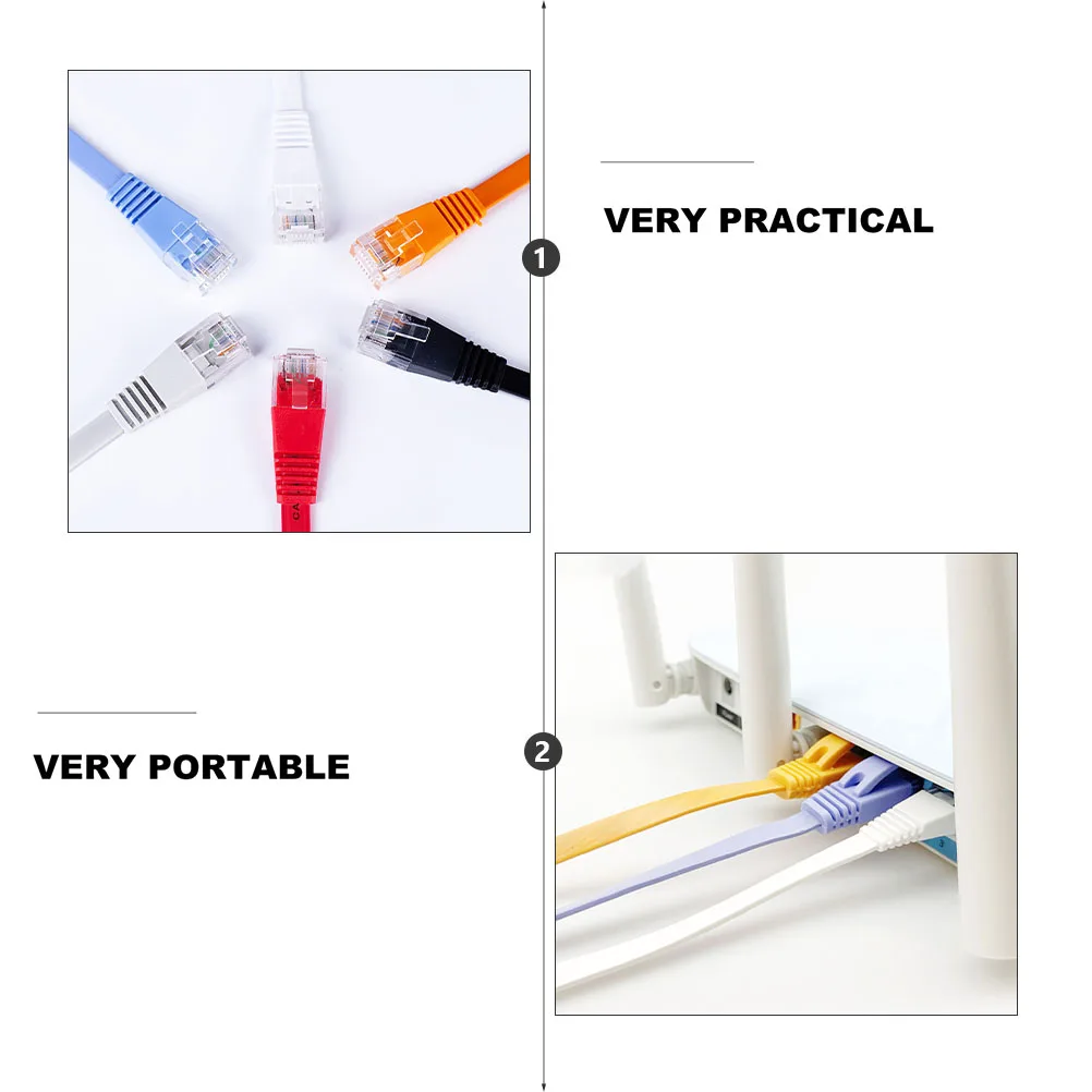 

Gigabit Network Cable Modem Cord Router Ethernet Short Extension Patch Oxygen-free Copper Gaming High Speed