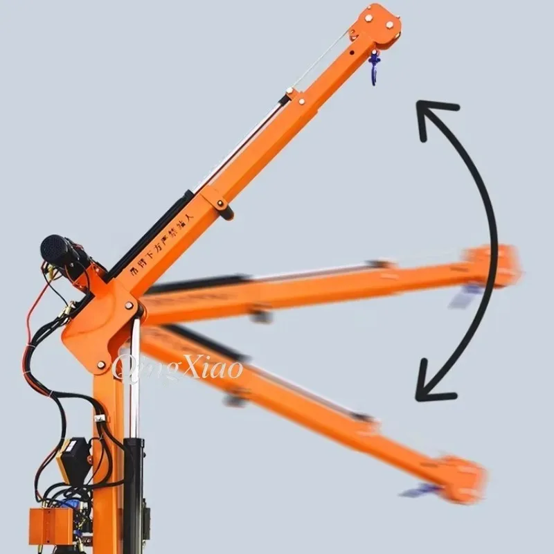 Hydraulic Folding Lifting Crane Rated Max 1 Ton Bearing Capacity Warehouses Workshops Raw Material Hoisting And Conveyance Jobs
