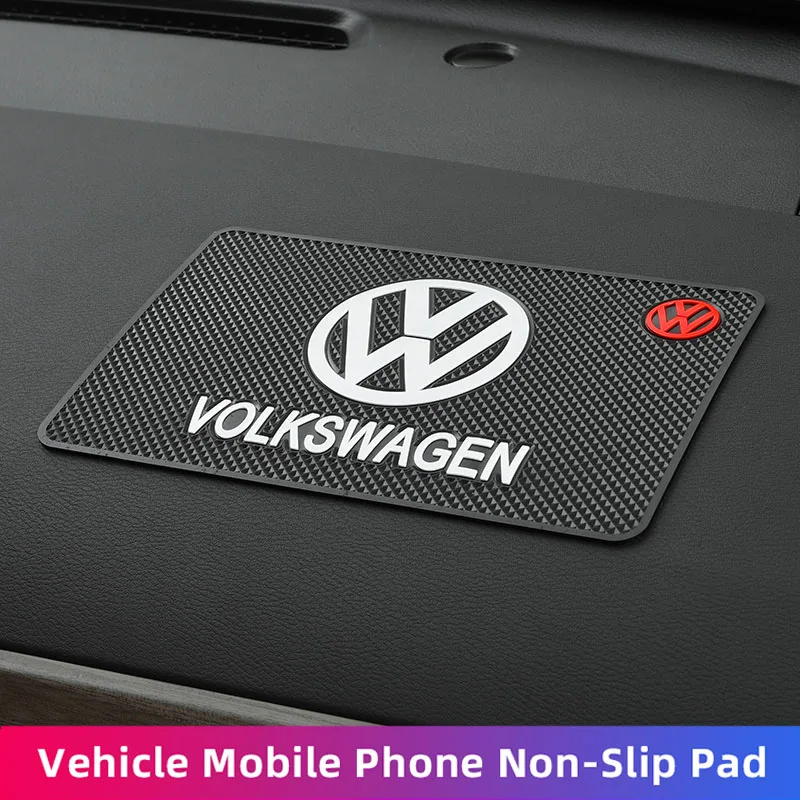 Vehicle Mobile Phone Non-Slip Pad Car Silicone Storage Mat For VW GTI Polo Golf Passat Tiguan Arteon Touareg Taigo Caddy Jetta